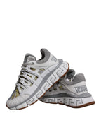 Weiß Trigreca Barocco Druck Low Top Turnschuhe Schuhe