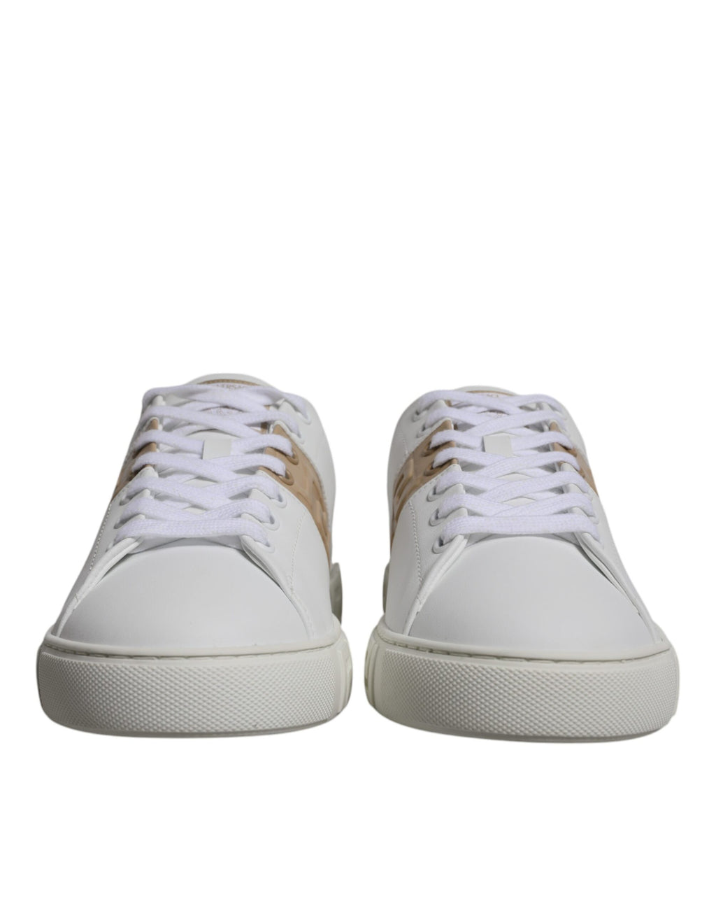 Weiß Braun Greca Print TPU Low Top Männer Turnschuhe Schuhe