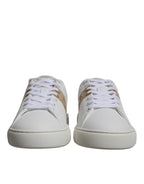 Weiß Braun Greca Print TPU Low Top Männer Turnschuhe Schuhe