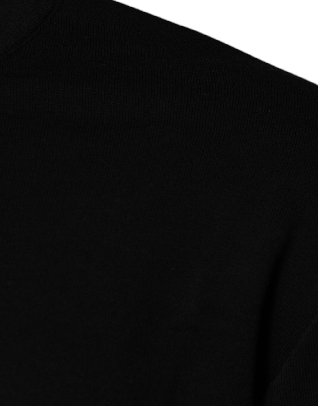 Schwarzer Pullover mit Medusa-Stickerei und Rundhalsausschnitt