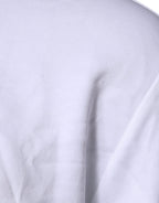Weißer Pullover mit Medusa-Stickerei und Rundhalsausschnitt