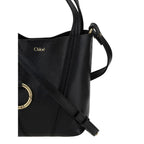 Schwarze Bos Taurus Kalbsleder Schultertasche