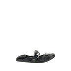 Schwarze Ballerinas aus Leder