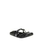 Schwarze Ballerinas aus Leder