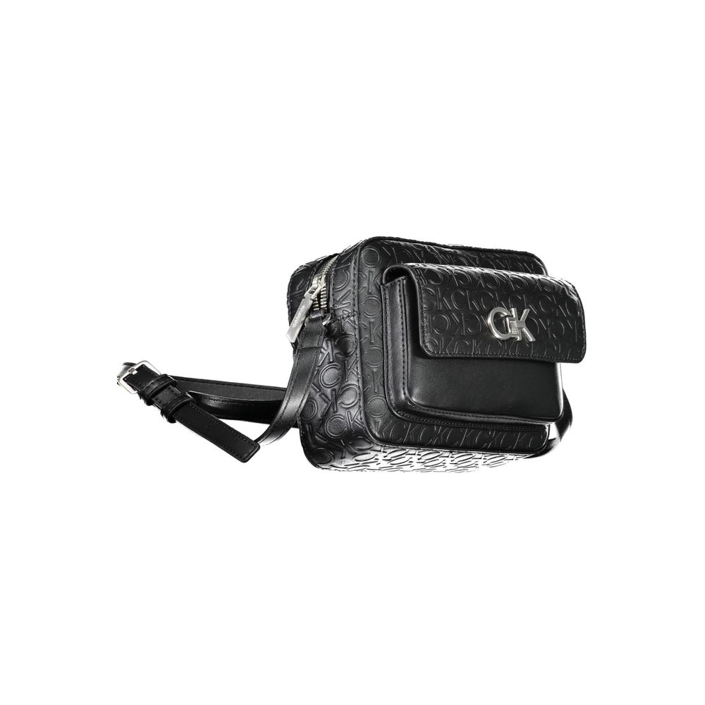Schwarze Polyester Handtasche
