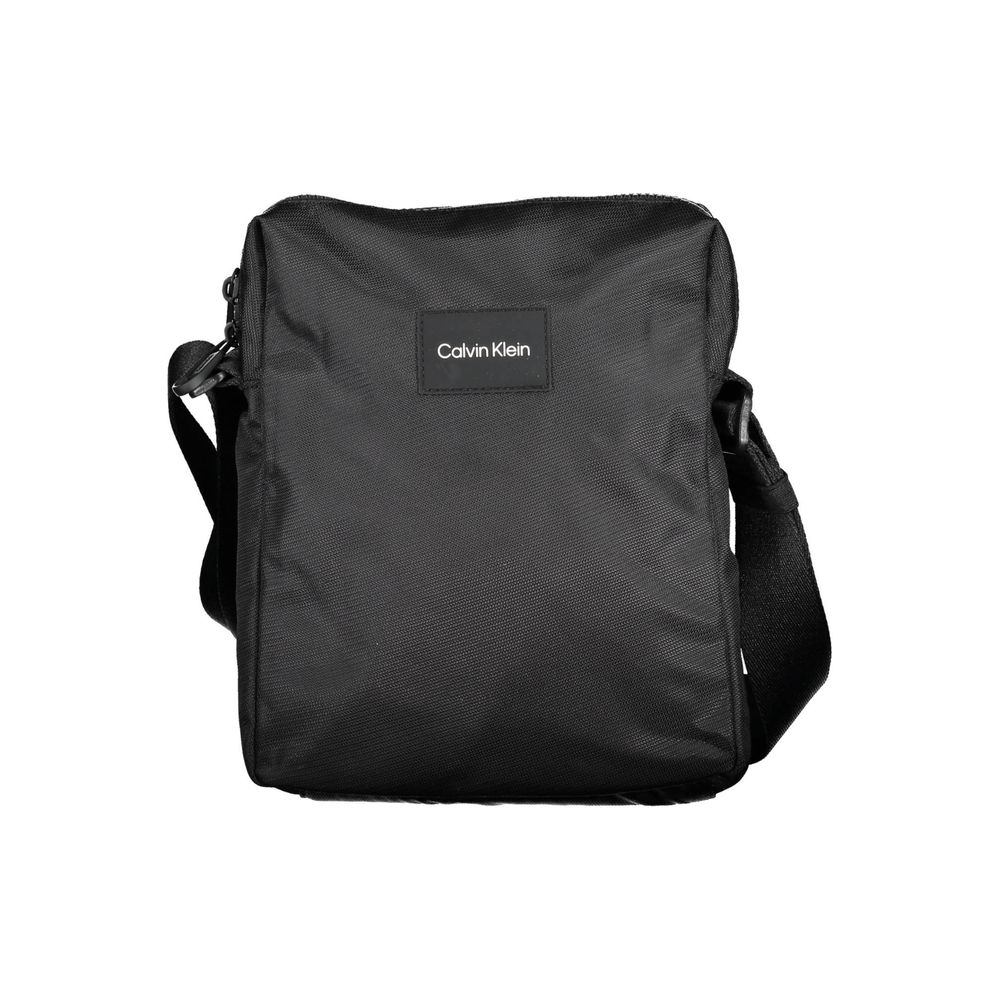 Schwarze Schultertasche aus Polyester 21349