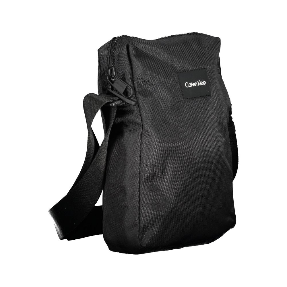 Schwarze Schultertasche aus Polyester 21349
