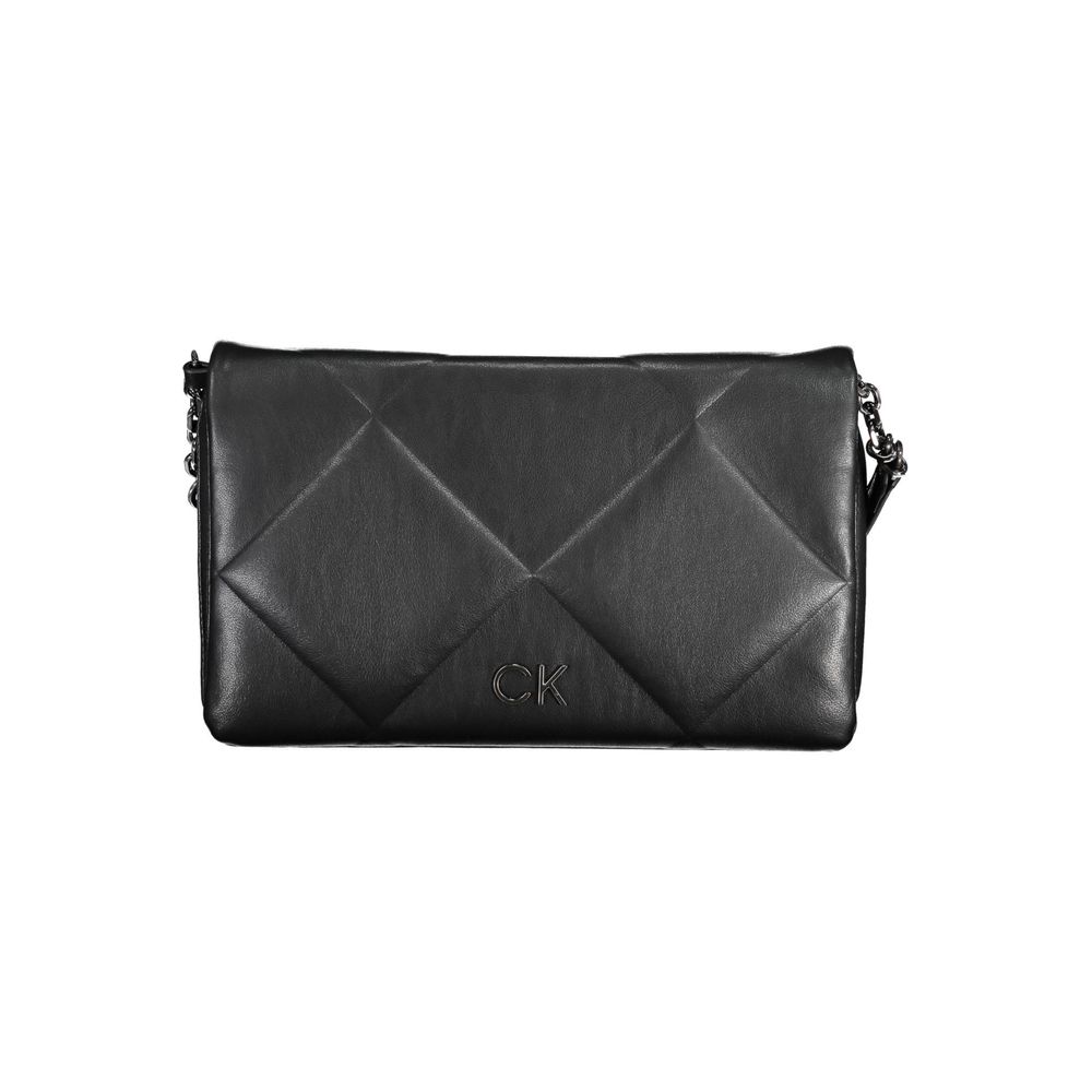 Schwarze Polyester Handtasche