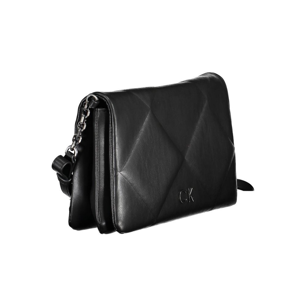 Schwarze Polyester Handtasche