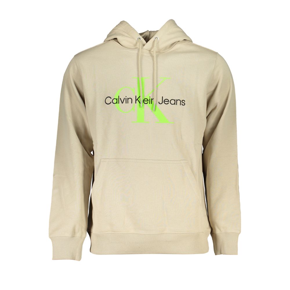 Beige Baumwoll-Sweatshirt für Herren