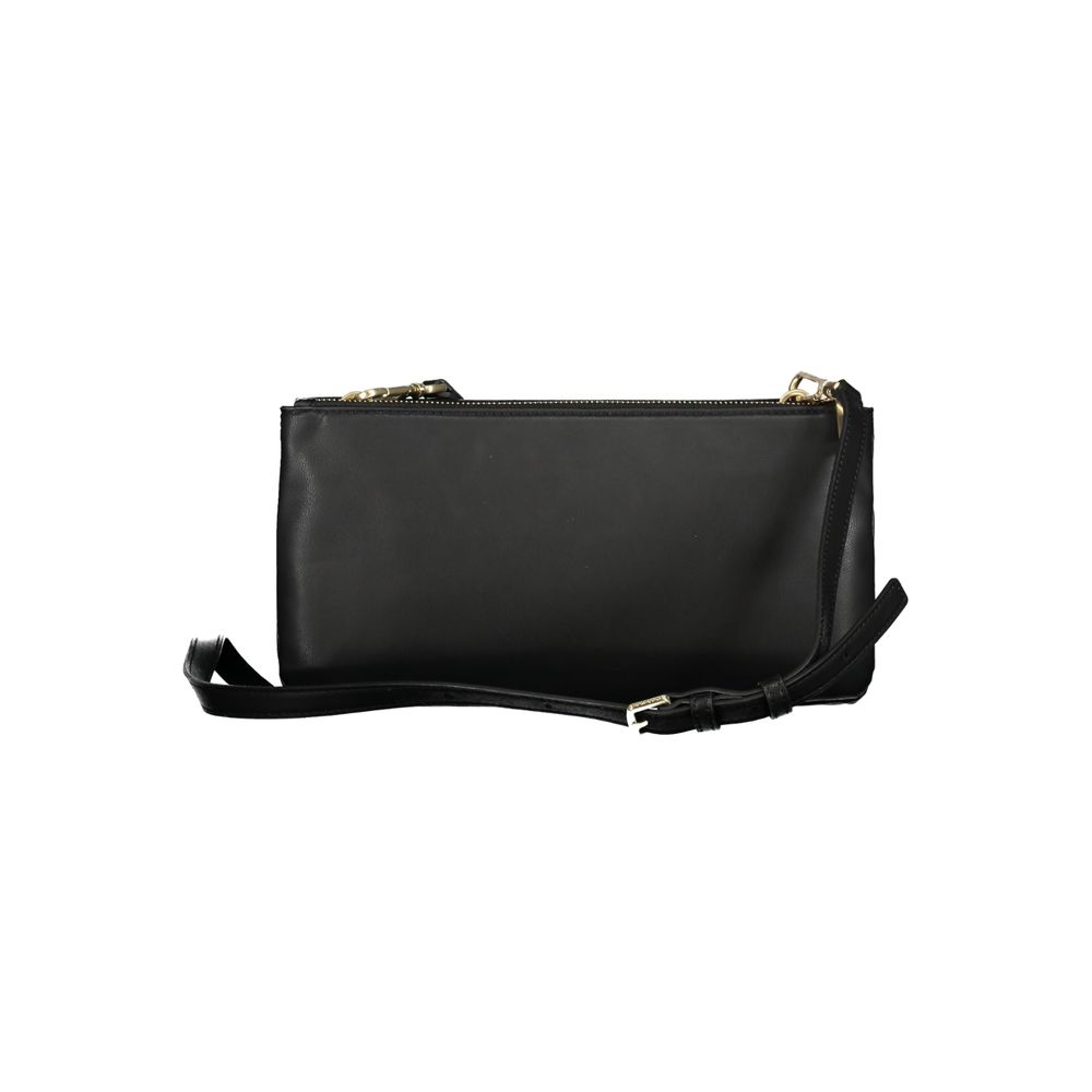 Schwarze Polyester Handtasche
