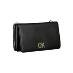 Schwarze Polyester Handtasche