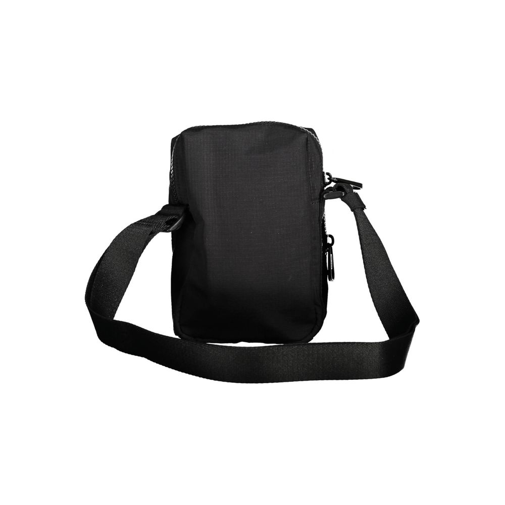 Schwarze Schultertasche aus Nylon