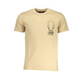 Beige Baumwoll-T-Shirt für Herren