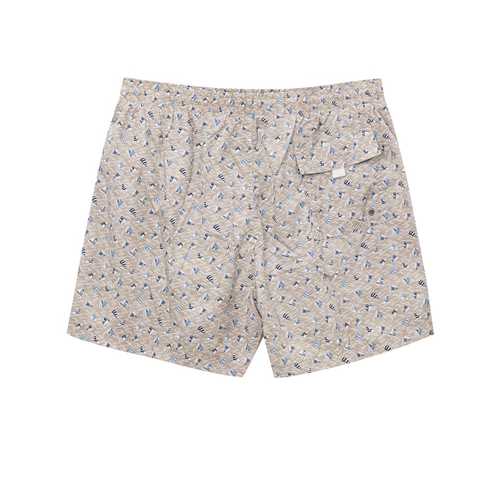 Beige Polyester Badeshorts