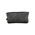 Schwarze Damen-Handtasche aus Polyester