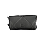Schwarze Damen-Handtasche aus Polyester