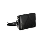 Schwarze Damen-Handtasche aus Polyester