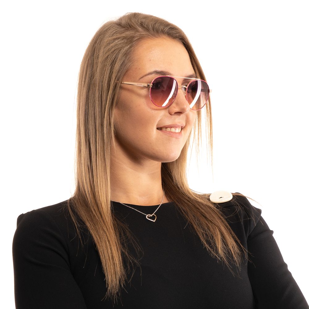 Sonnenbrille aus Roségold-Metall