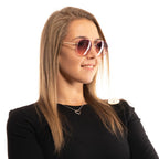 Sonnenbrille aus Roségold-Metall