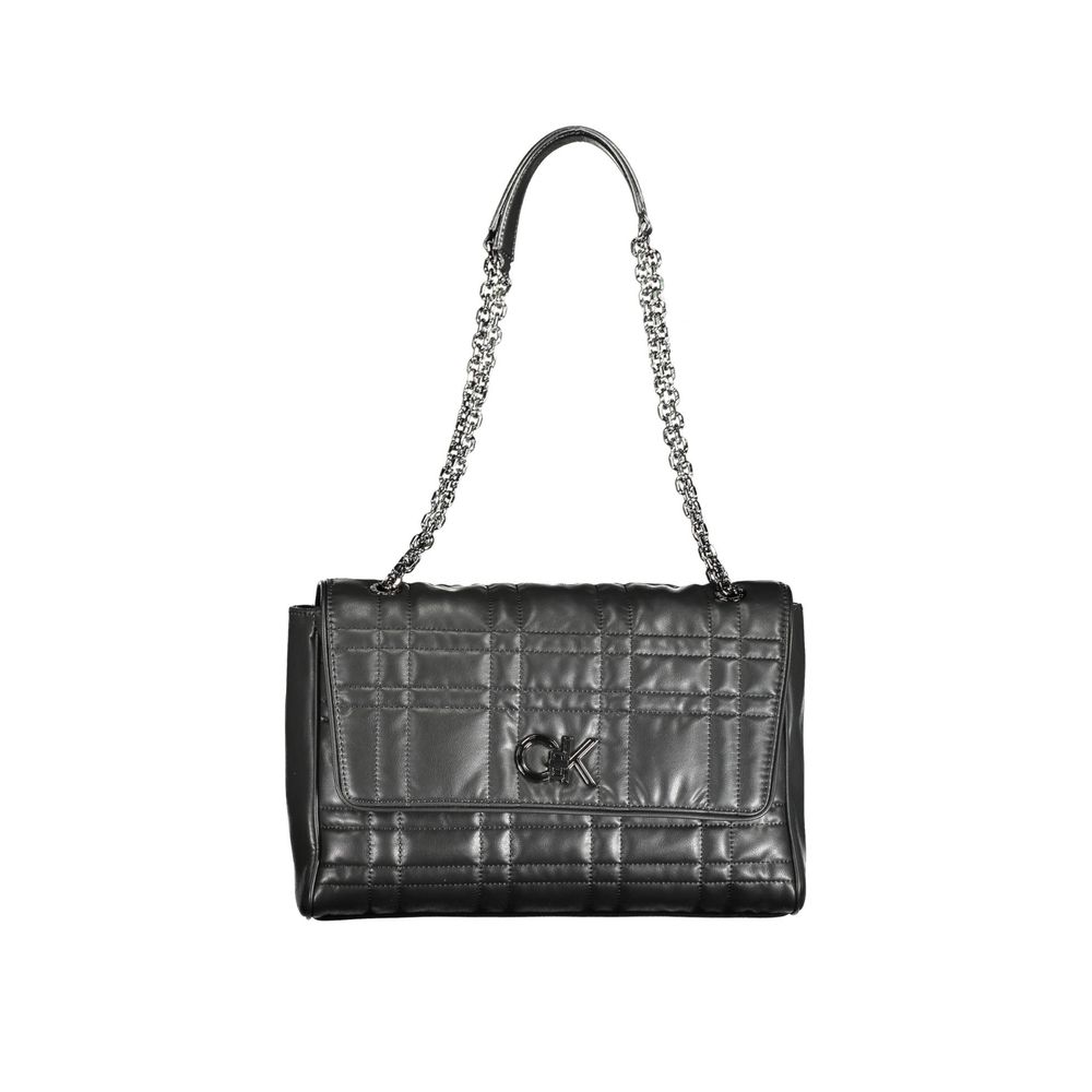 Schwarze Polyester-Handtasche