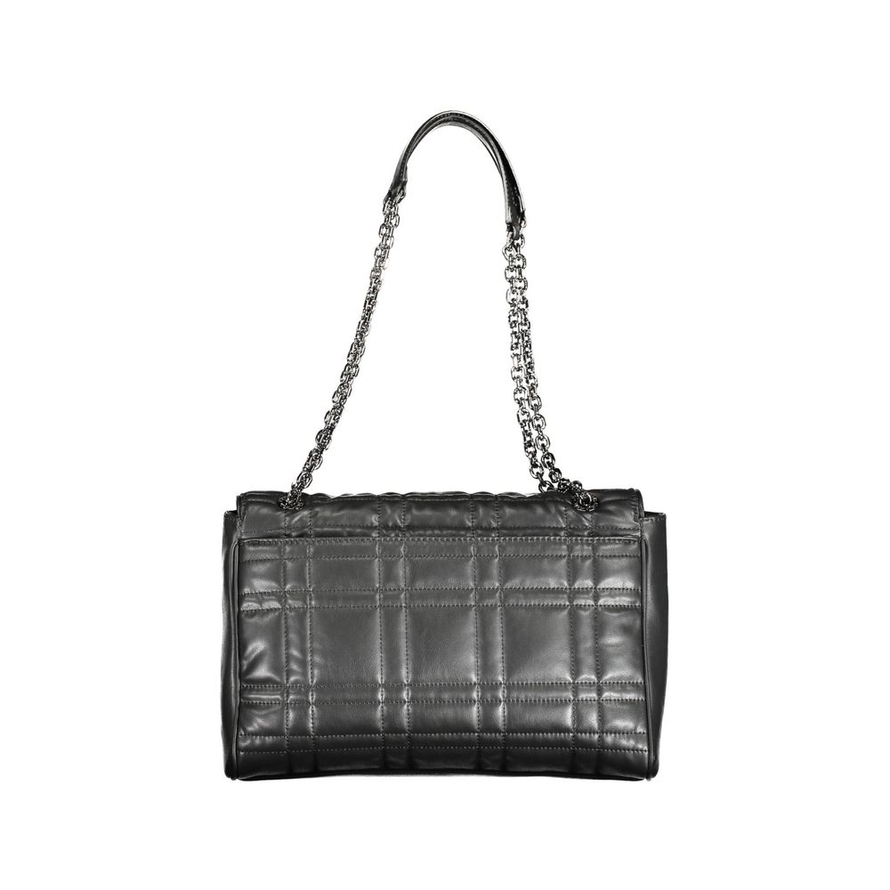 Schwarze Polyester-Handtasche