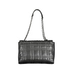 Schwarze Polyester-Handtasche