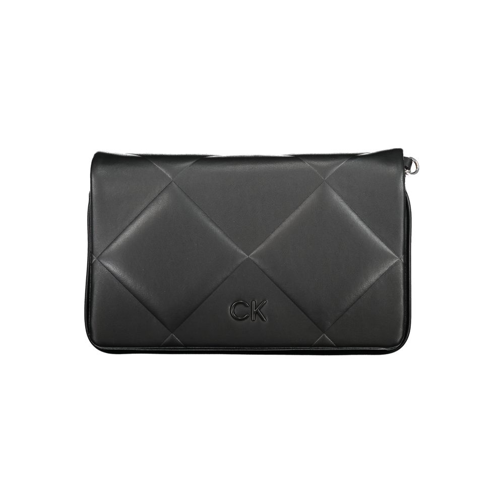 Schwarze Damen-Handtasche aus Polyurethan
