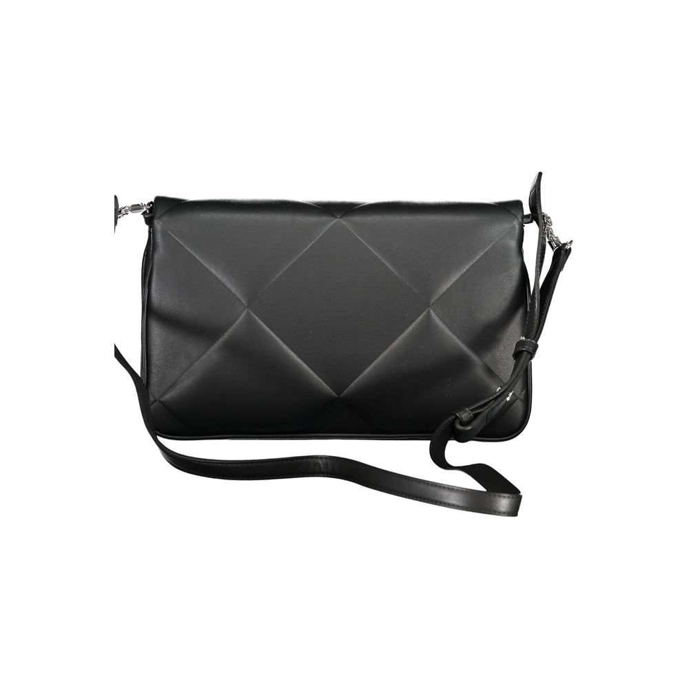 Schwarze Damen-Handtasche aus Polyurethan