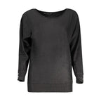 Schwarzer Viskose-Pullover