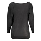Schwarzer Viskose-Pullover