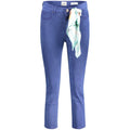 Blaue Skinny-Jeans mit hoher Taille für Damen