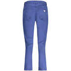 Blaue Skinny-Jeans mit hoher Taille für Damen