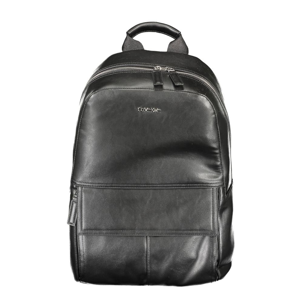 Schwarzer Rucksack aus Polyester für Herren