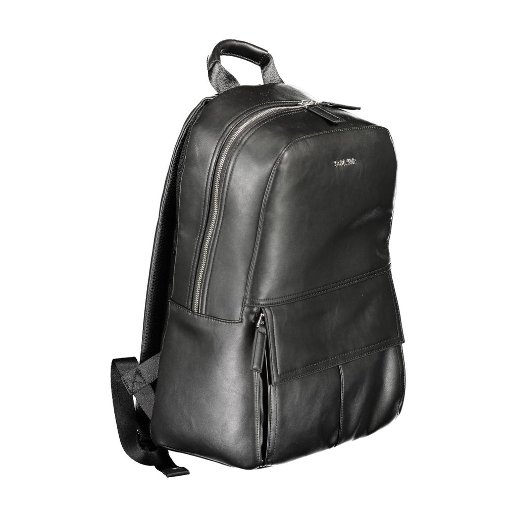 Schwarzer Rucksack aus Polyester für Herren