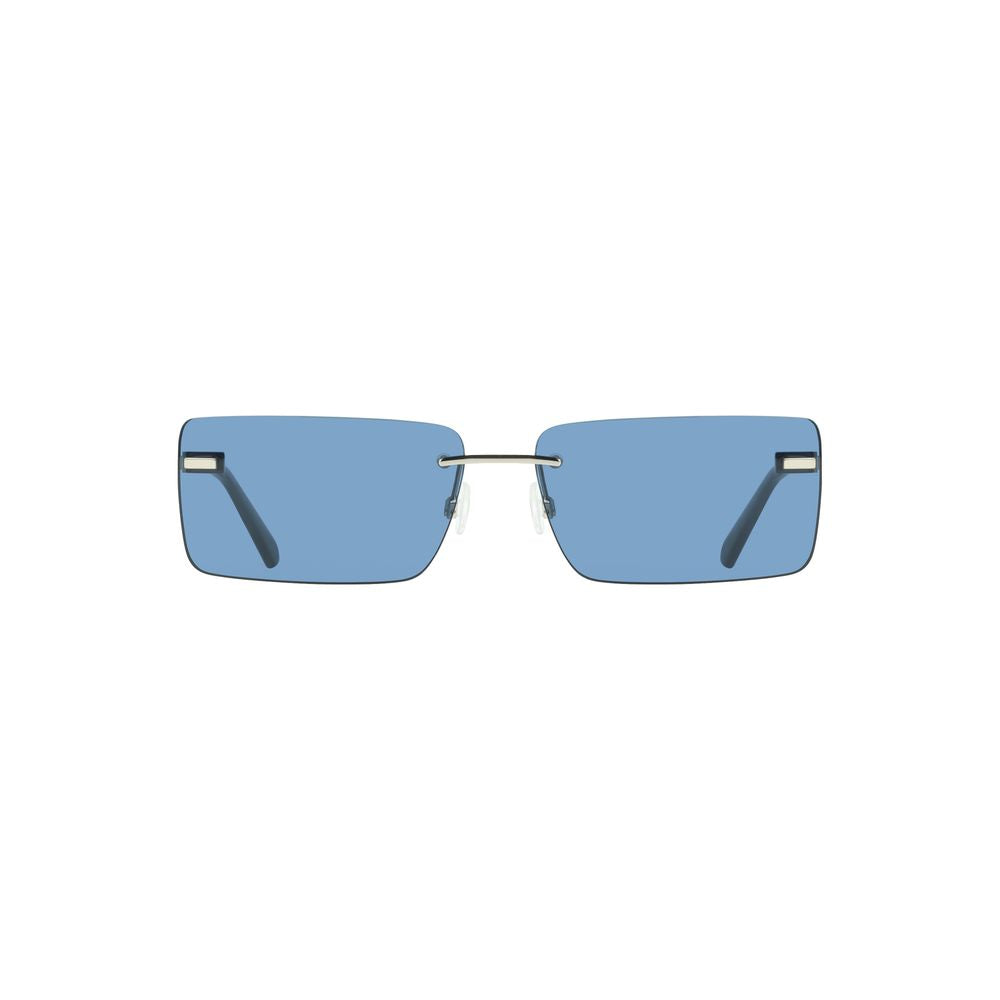 Blaue Sonnenbrille aus Metall