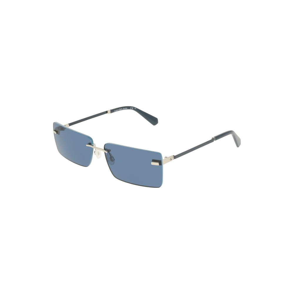 Blaue Sonnenbrille aus Metall