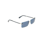 Blaue Sonnenbrille aus Metall