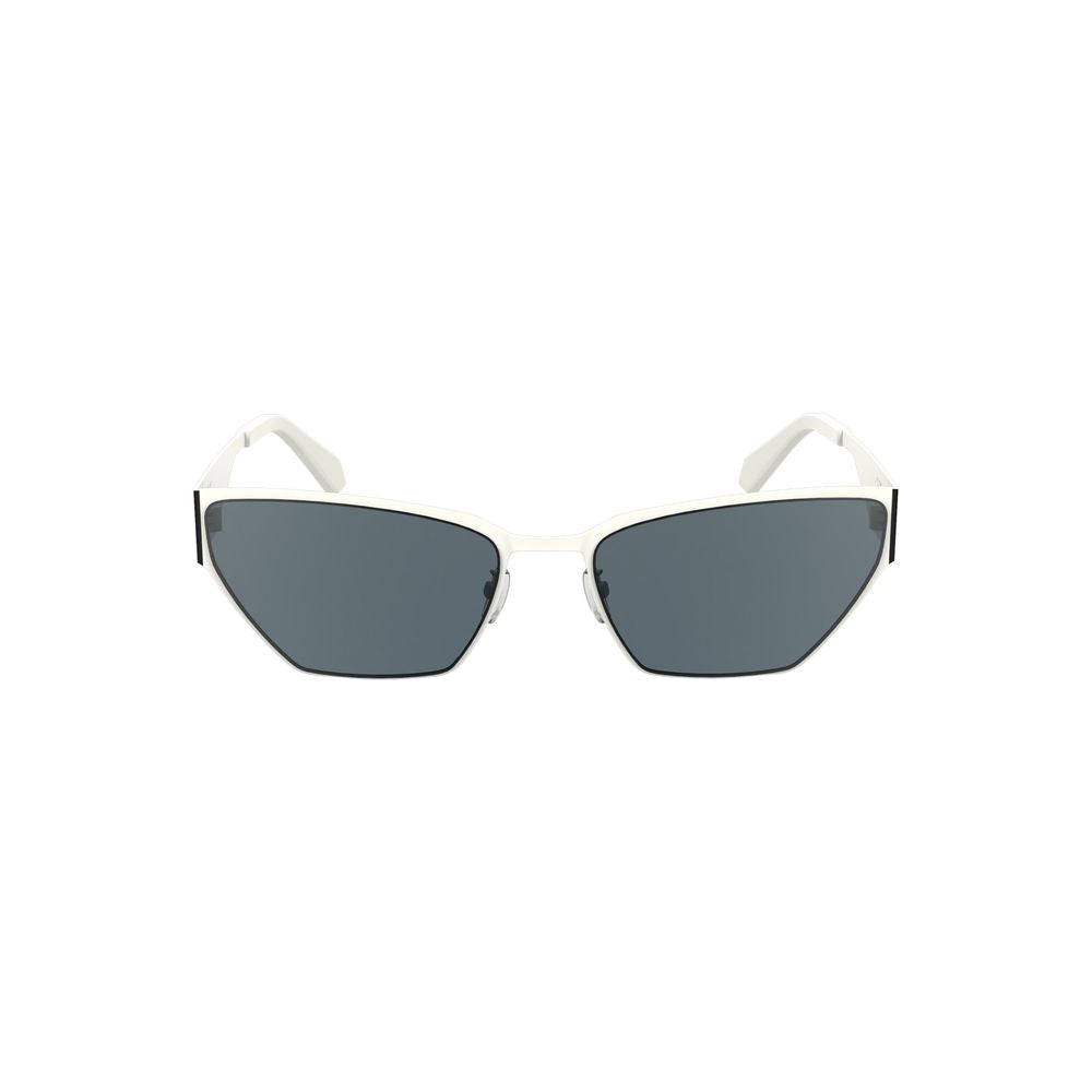 Weiße Sonnenbrille aus Metall