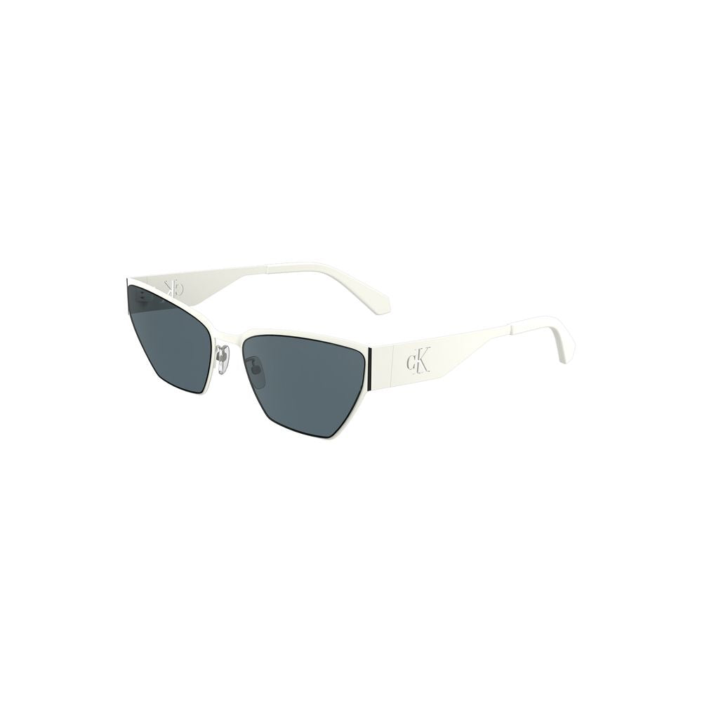 Weiße Sonnenbrille aus Metall