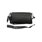 Schwarze Damen-Handtasche aus Polyester