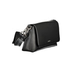 Schwarze Damen-Handtasche aus Polyester