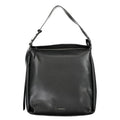 Schwarze Polyester Handtasche