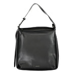 Schwarze Polyester Handtasche