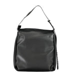 Schwarze Polyester Handtasche