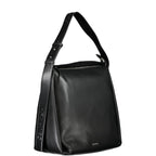 Schwarze Polyester Handtasche