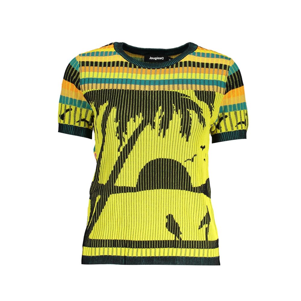 Gelber Viskose-Pullover
