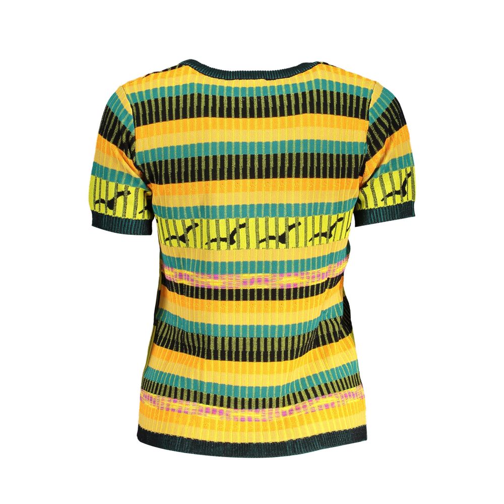 Gelber Viskose-Pullover