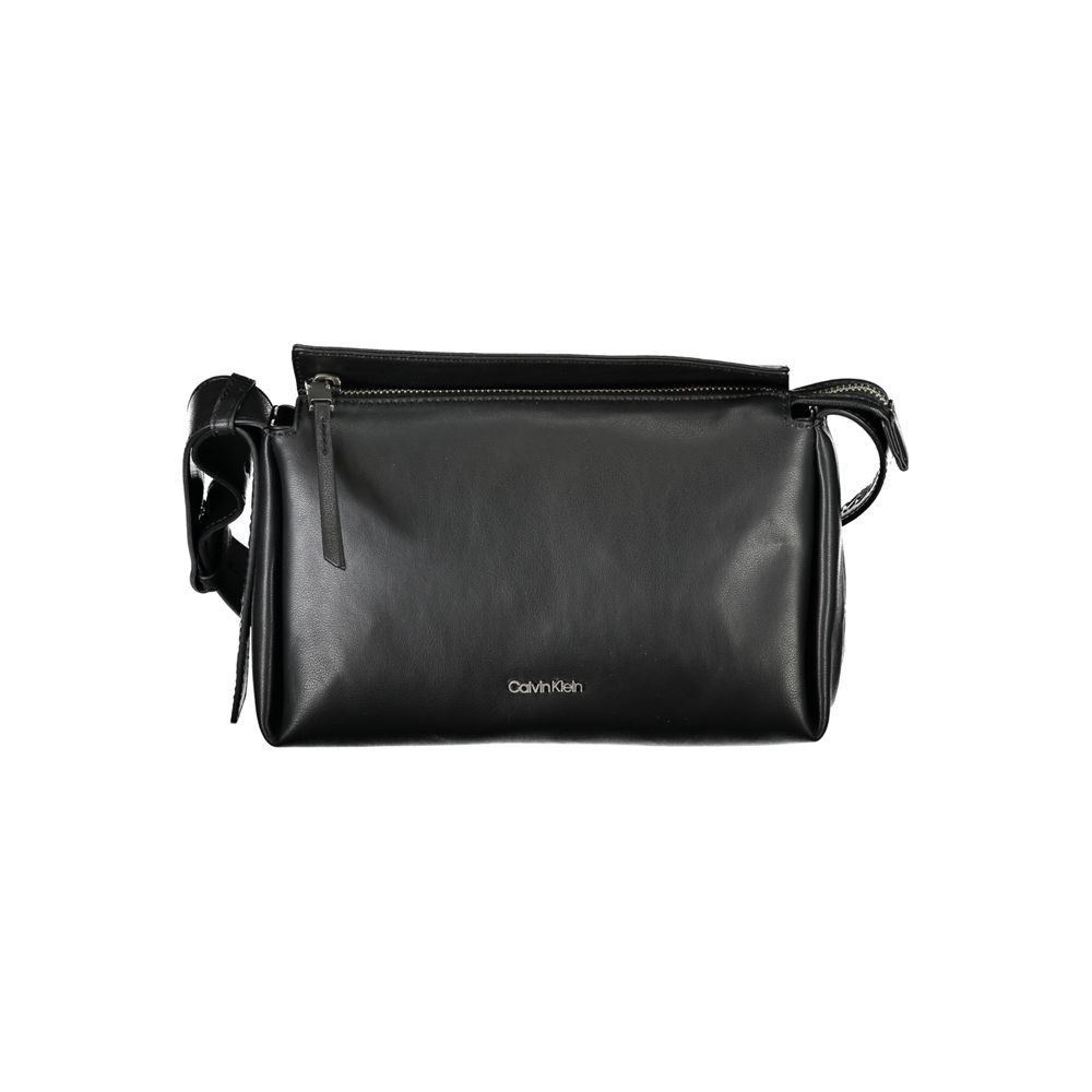 Schwarze Polyester Handtasche