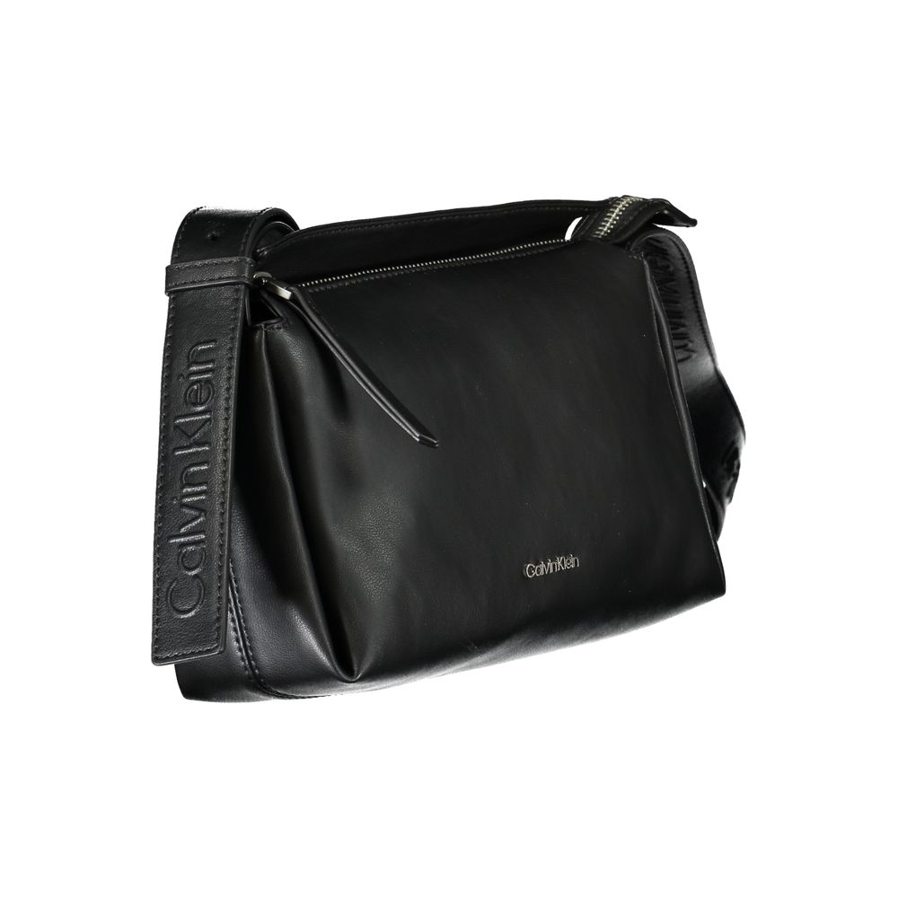 Schwarze Polyester Handtasche
